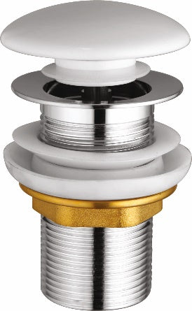 POP UP WASTE COUPLING WHITE CERAMIC TOP