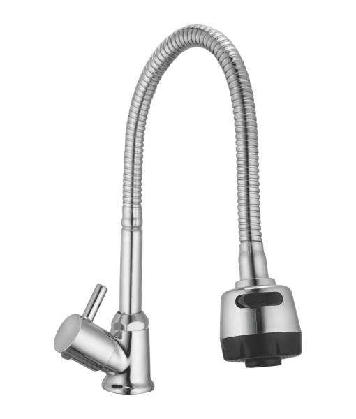 FLORA PILLAR COCK SWAN NECK WITH FLEXI SPOUT-1