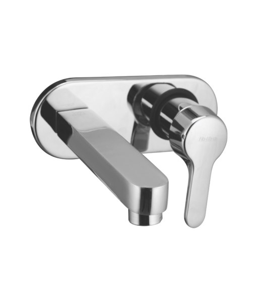 FASHION SINGLE LEVER BASIN MIXER WALL MOUNTED EXPOSED PARTS KIT CONSISTING OF OPERATING LEVER WALL FLANGE & SPOT-1