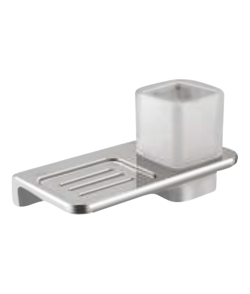DELIGHT SOLID SOAP DISH WITH TUMBLER HOLDER-1