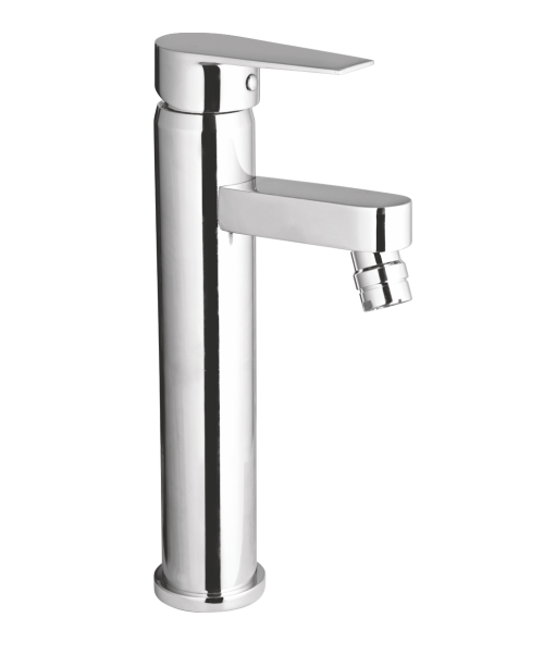 SINGLE LEVER BASIN MIXER TALL BODY 225MM LONG WITH HOSE F/F-1
