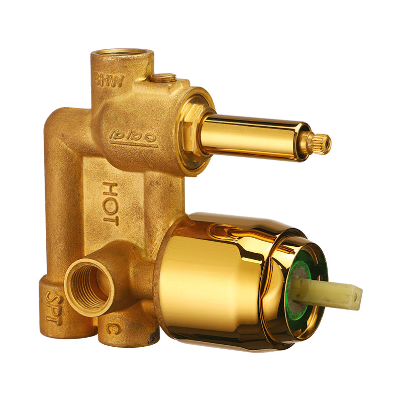3 Inlet Diverter Concealed Body with 47mm Cartridge & Sleeve