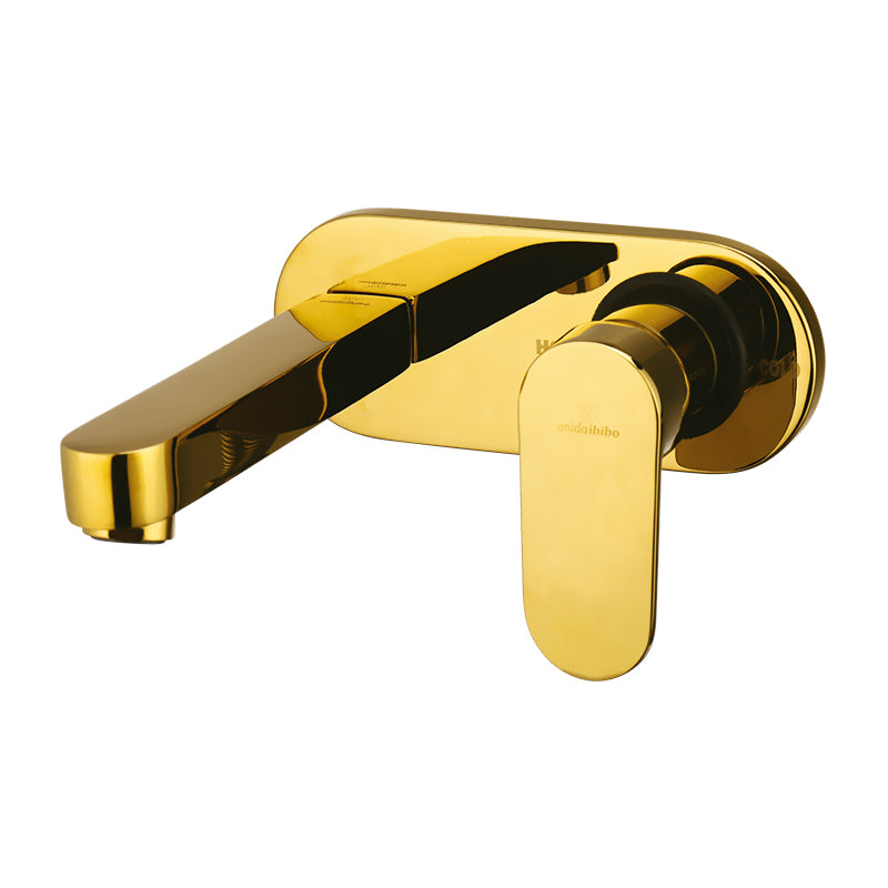 Single Lever Basin Mixer Wall Mounted with Wall Flange, Knob & Spout (Suitable for 1053)