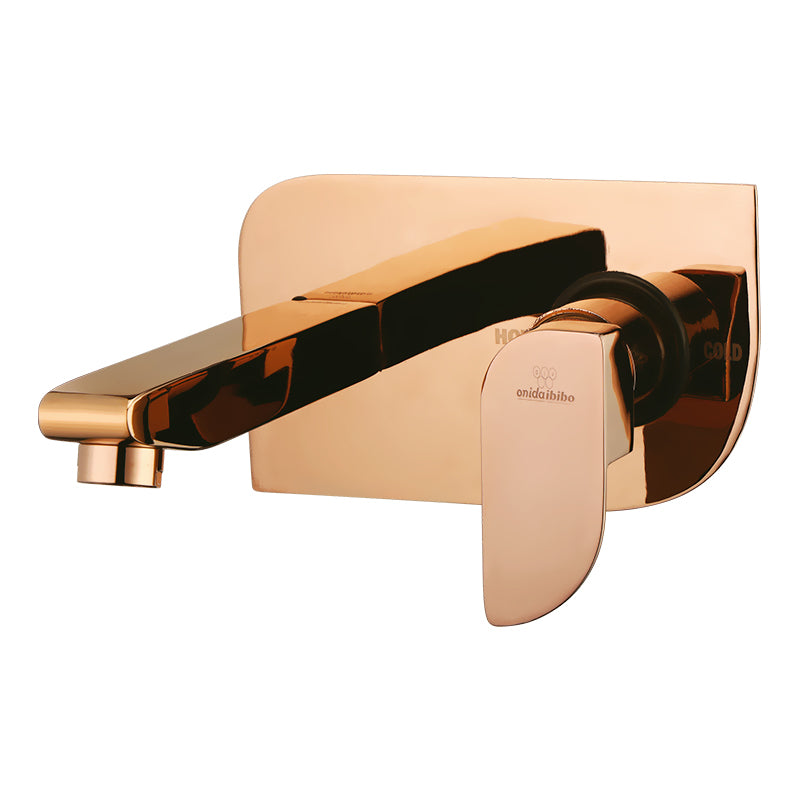 Single Lever Basin Mixer Wall Mounted with Wall Flange, Knob & Spout (Suitable for 1053)