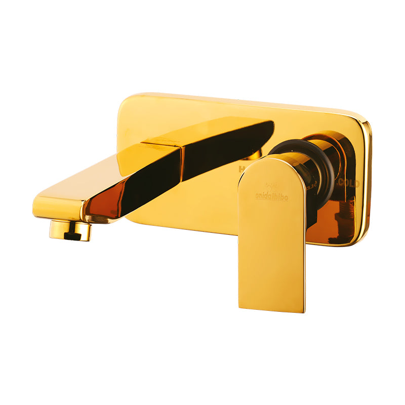 Single Lever Basin Mixer Wall Mounted with Wall Flange, Knob & Spout (Suitable for 1053)